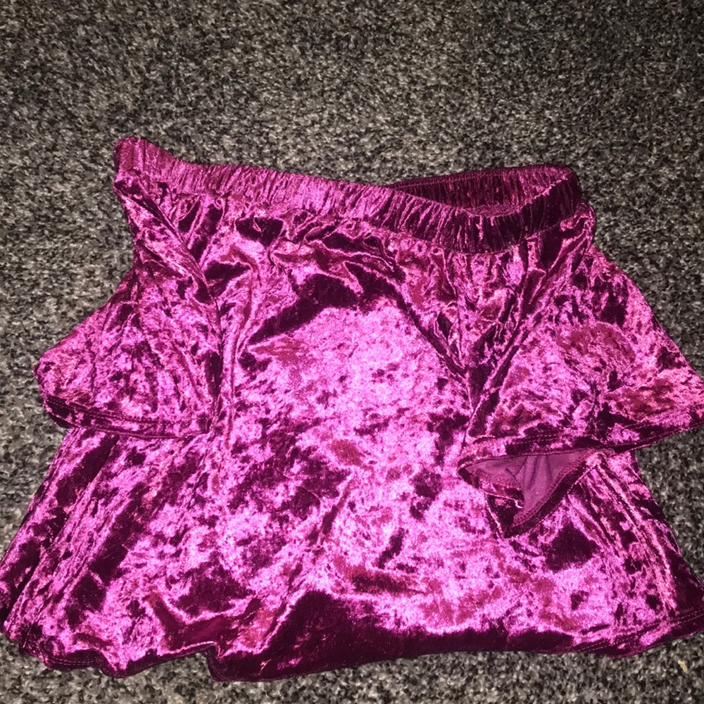 Velvet crop top.